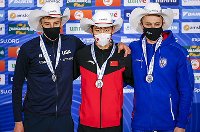 寧忠岩速滑2022世界盃1000米奪金