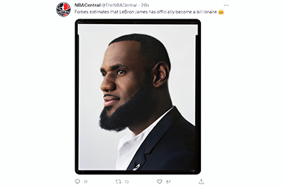 勒布朗-詹姆斯價超過10億美元