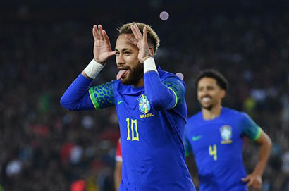 內馬爾打進國家隊第75球