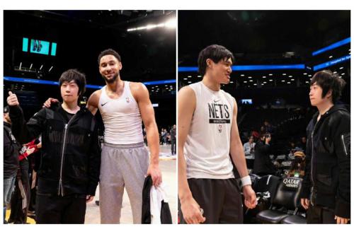 五月天阿信同框籃網球星西蒙斯